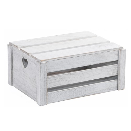 Wooden crate with heart - wooden,