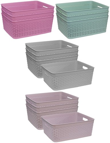 Set 4 rattan storage - 3,