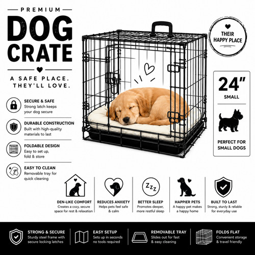 Small dog crate - crate, double