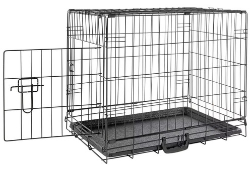 Single door metal dog crate - single,