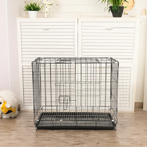 Metal wire dog crate - wire,