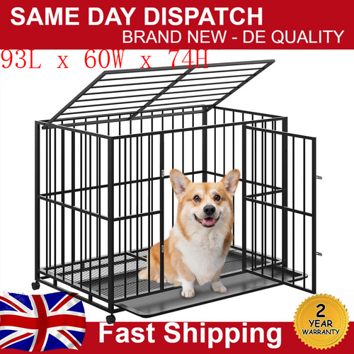 Heavy duty rolling dog cage - rolling,