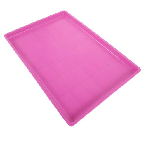 Plastic pink pet crate - pink, tray
