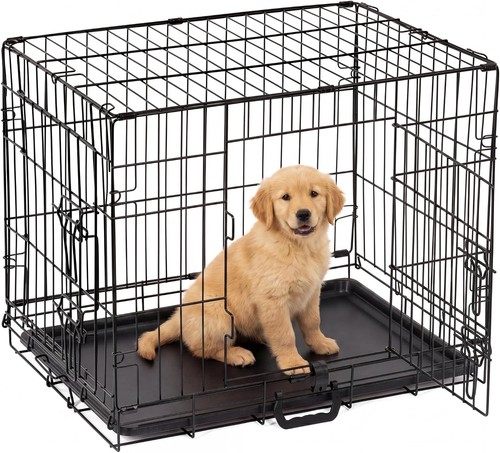 Folding metal dog - metal, crate