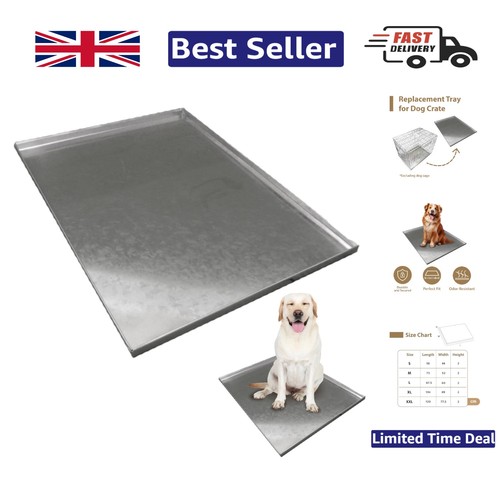 Portable galvanized metal tray - metal,