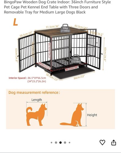 Large dog crate furniture - large,