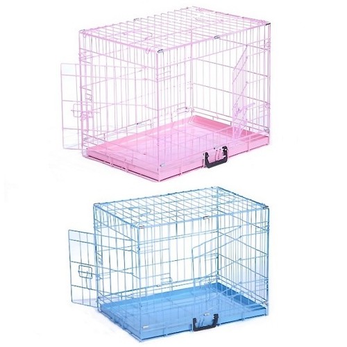 Dog cage pink blue - dog,