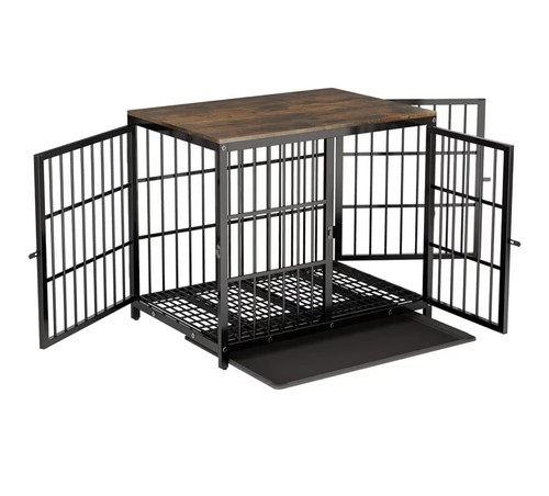 Large dog crate furniture with - furniture,