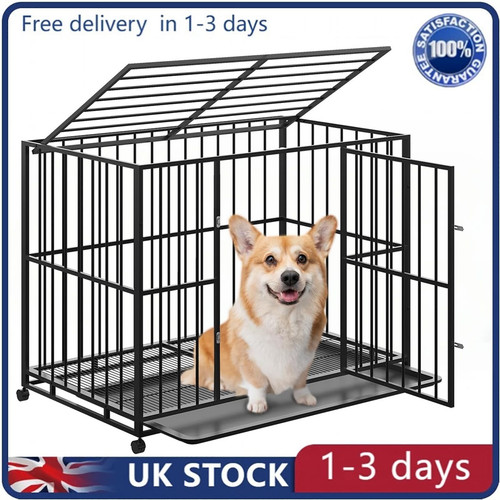 Heavy duty rolling dog cage - rolling,