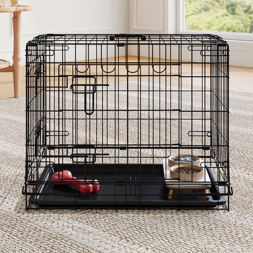Foldable metal dog - metal, cage